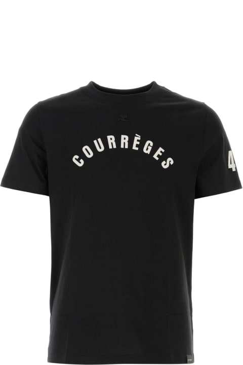 Courrèges Men Courrèges Black Cotton T-shirt