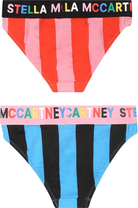 Stella McCartney Kids Underwear for Girls Stella McCartney Kids Multicolor Briefs Set For Girlwith Logo