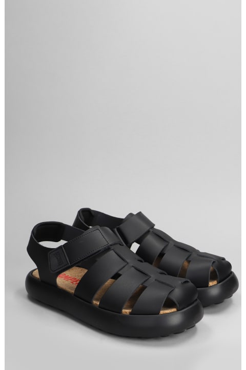 Shoes for Men Camper Flota Sandals In Black Leather