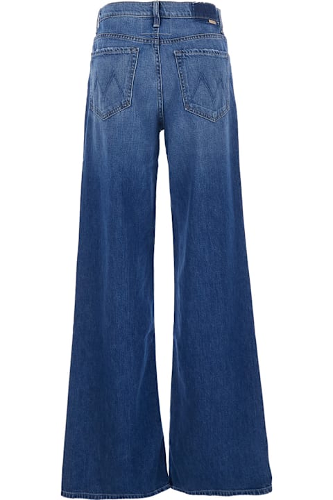 Mother for Men Mother 'the Rerun Zip Sneak' Blue Jeans With Belt Loops And Logo Embroidery On The Rear In Denim Woman
