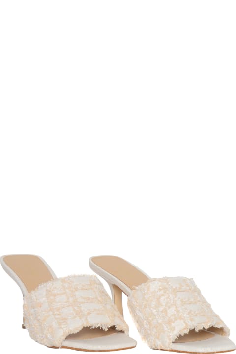 Michael Kors for Women Michael Kors White Tessa Mules Sandals