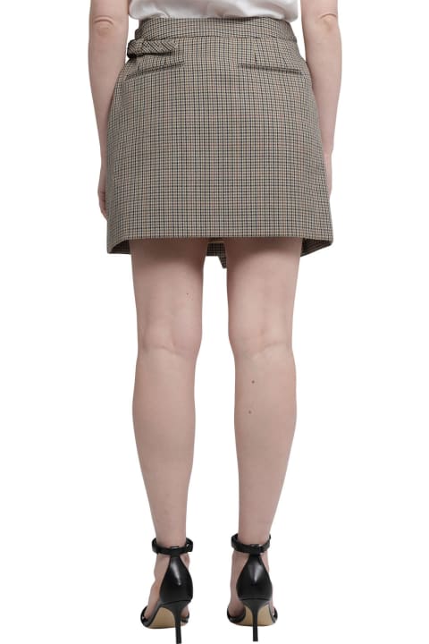 Wardrobe.nyc Houndstooth Wrap Skirt