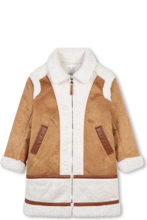 Chloé لـ Kids Chloé Faux Fur Coat