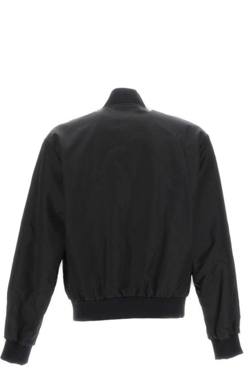 Dolce & Gabbana Clothing for Men Dolce & Gabbana Logo Plaque Zipped Bomber Jacket