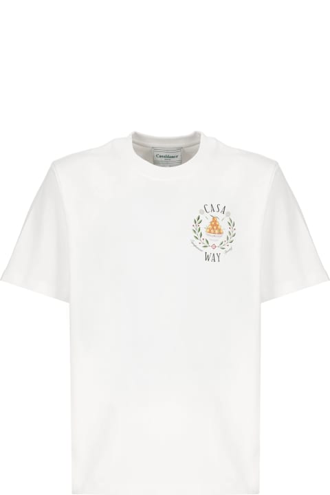 メンズ新着アイテム Casablanca 'casa Way' White Organic Cotton T-shirt