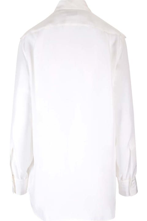 ウィメンズ新着アイテム Burberry White Silk Shirt