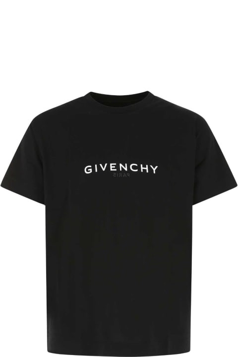 Givenchy Topwear for Men Givenchy Black Cotton Oversize T-shirt