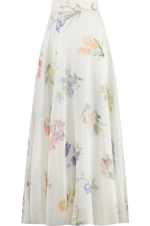 Clothing for Women Zimmermann Linen Blend Skirt