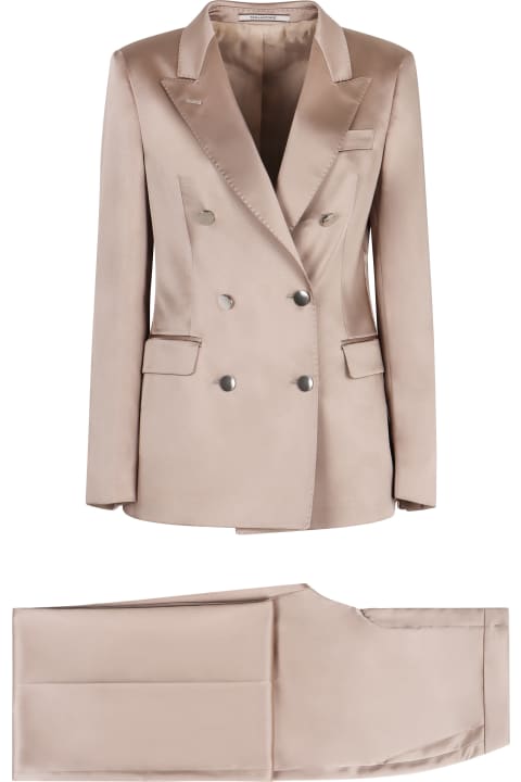 Tagliatore 0205 Coats & Jackets for Women Tagliatore 0205 Parigi Satin Two-pieces Suit