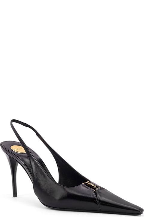 Saint Laurent Shoes for Women Saint Laurent Babylone 80 Leather Slingback Décolleté