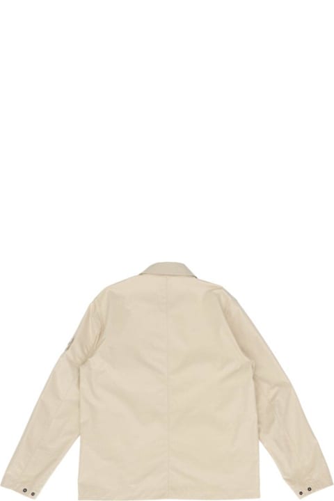 معاطف وجواكت لـ القسم الرجالي Stone Island Compass Patch Zipped Jacket