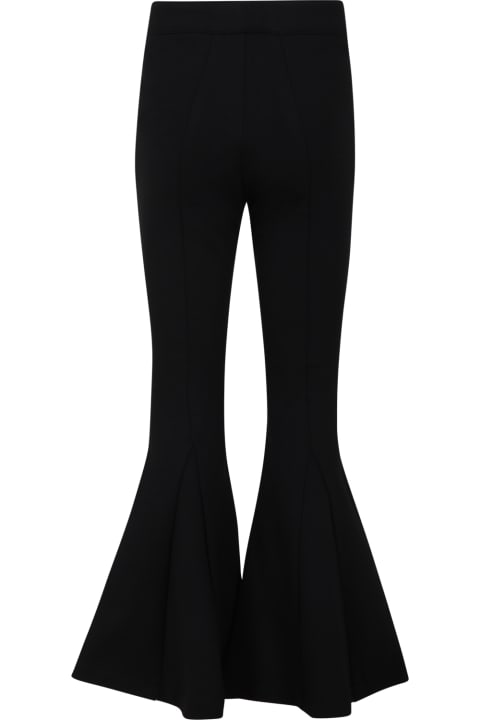 Blumarine Bottoms for Girls Blumarine Black Trousers For Girl With Logo