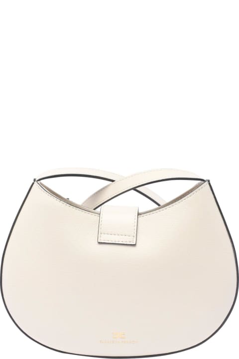 Elisabetta Franchi Totes for Women Elisabetta Franchi Logo Plaque Medium Hobo Bag