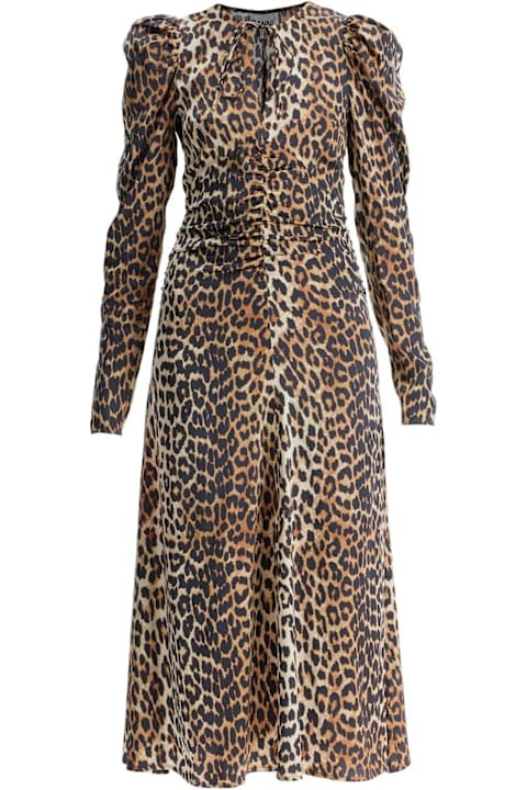 Homeware Ganni Leopard Print Midi Dress