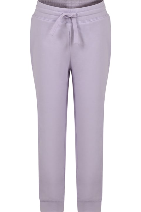 Stella McCartney Kids Stella McCartney Kids Purple Trousers For Girl With Logo