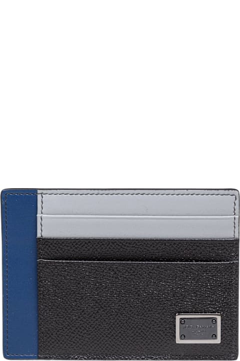 Dolce & Gabbana Wallets for Men Dolce & Gabbana Dauphine Card Holder Color Black/blue