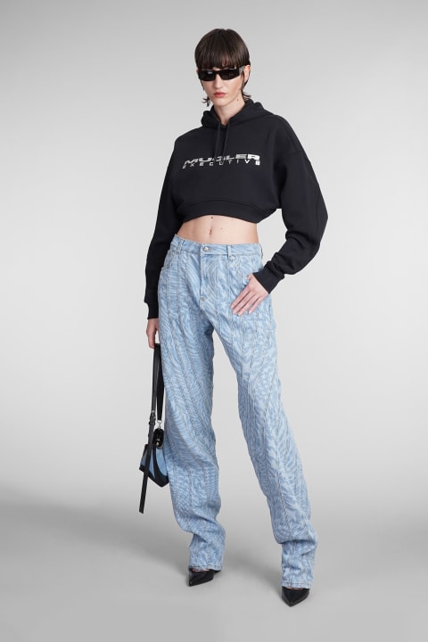 Mugler Pants & Shorts for Women Mugler Jeans In Blue Cotton