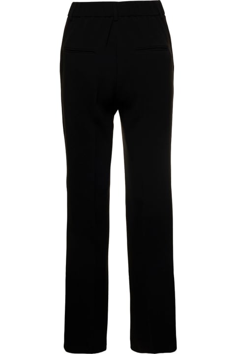 Alberto Biani Clothing for Women Alberto Biani Black Slightly Flared Pants With Concealed Fastening In Stretch Fabric Woman