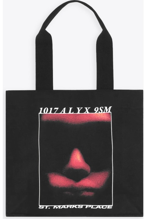 Collection Graphic Tote Bag Black canvas tote bag with graphic print - Collection graphic tote bag