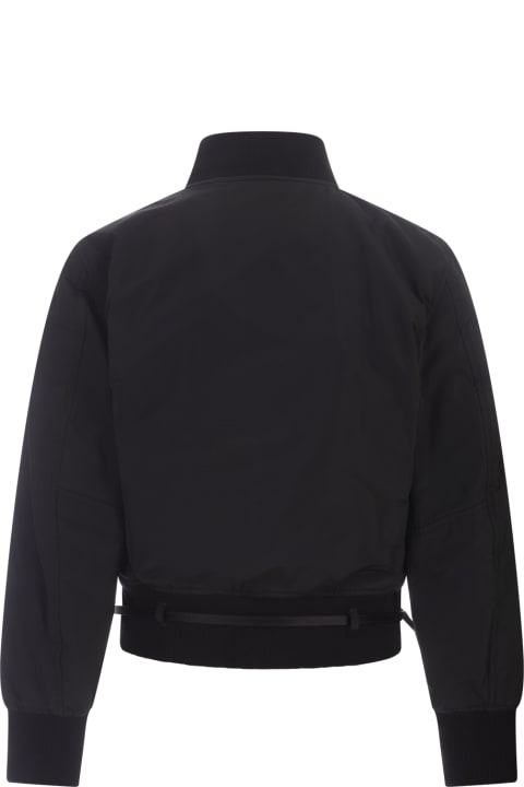 Fashion for Men Givenchy Voyou Bomber Jacket In Black Taffeta Cotton