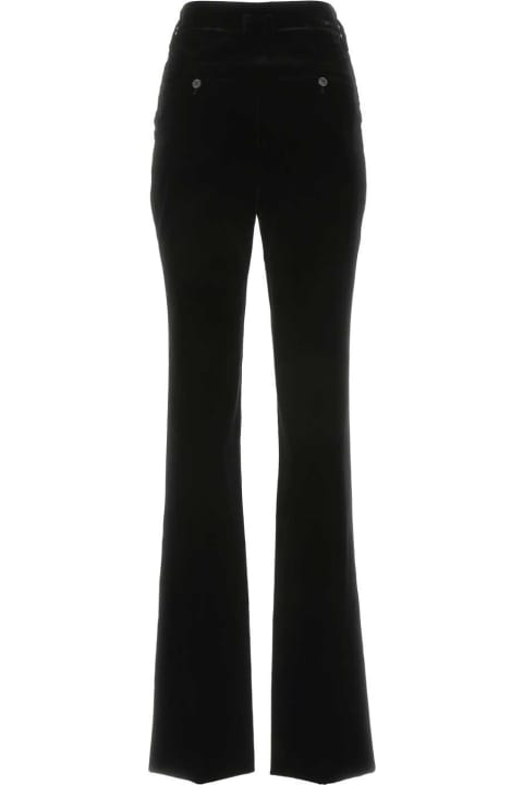Saint Laurent Clothing for Women Saint Laurent Black Velvet Pant