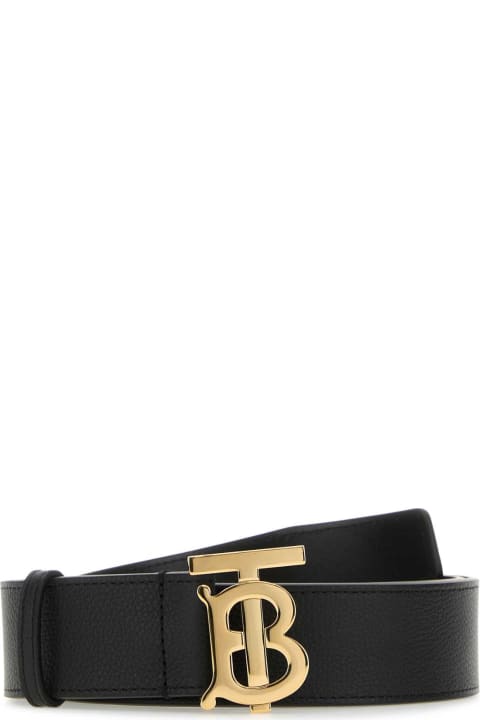 Burberry Accessories for Men Burberry Black Leather Belt