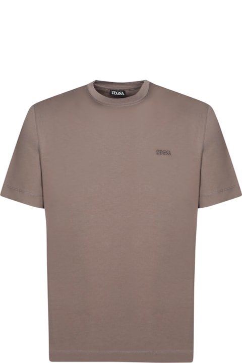メンズ Zegnaのトップス Zegna Dove Grey Cotton T-shirt