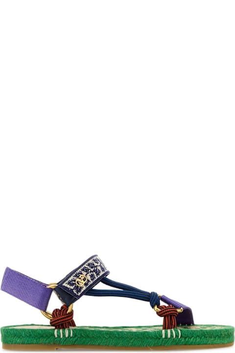 Shoes for Women Valentino Garavani Embroidered Fabric Lake Powell Sandals