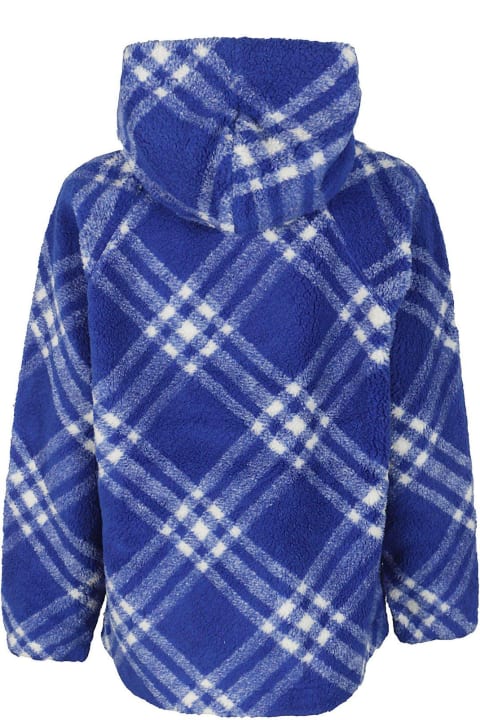 Fleeces & Tracksuits for Men Burberry Checked Drawstring Hoodie