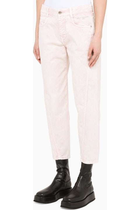 Stella McCartney Pants & Shorts for Women Stella McCartney Pale Pink Crop Stretch Jeans