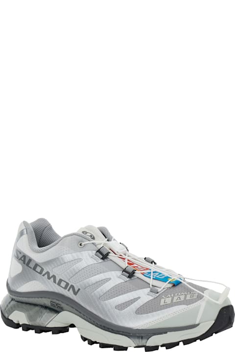 Salomon for Women Salomon 'xt-6 S/lab' Silver Sneakers With Drawstring In Mesh And Tech Fabric