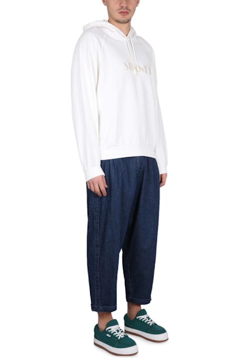 Sunnei سترات صوف وبدل رياضية لـ القسم الرجالي Sunnei Sweatshirt With Logo Embroidery