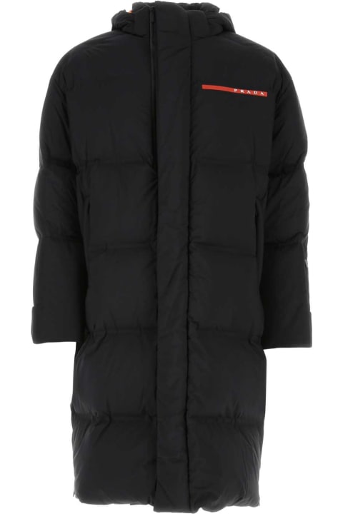 Coats & Jackets for Men Prada Black Nylon Oversize Down Jacket