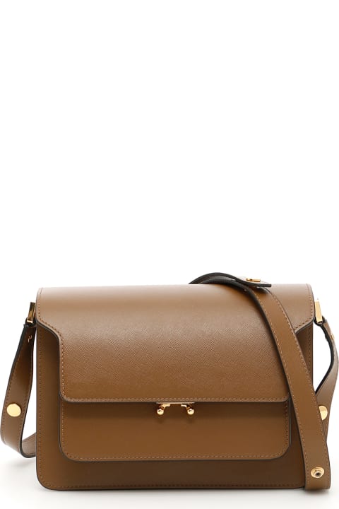 Marni Shoulder Bags for Women Marni Trunk Bag In Brown Leather
