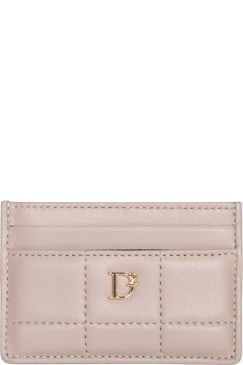 Dsquared2 Wallets for Women Dsquared2 Logo-plaque Quilted Card Holder