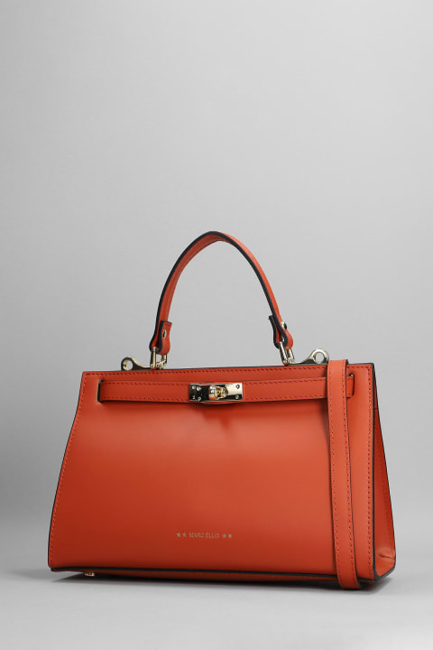 Queen M Hand Bag In Orange Leather