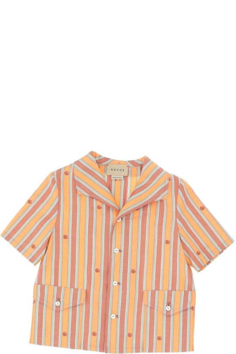 Gucci Shirts for Baby Boys Gucci Striped Short-sleeved Shirt