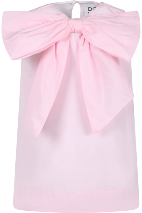 ガールズ Douuodのワンピース＆ドレス Douuod Pink Elegant Dress For Girl With Bow