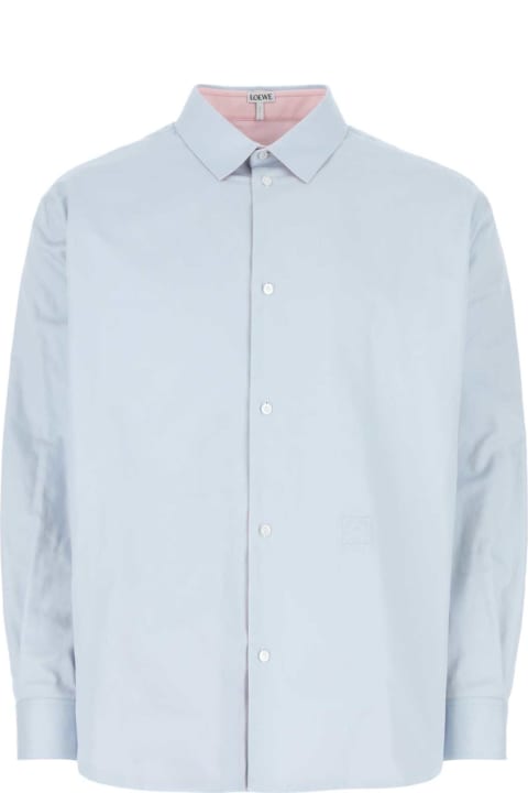 メンズ新着アイテム Loewe Light-blue Cotton Oversize Shirt