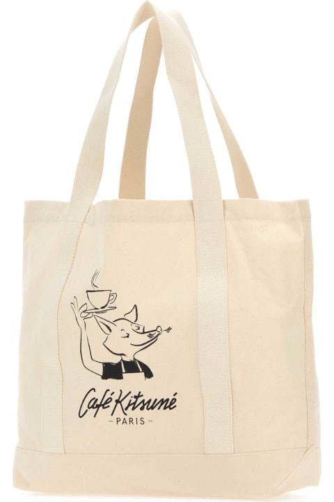 Homeware Maison Kitsuné Cream Canvas Shopping Bag