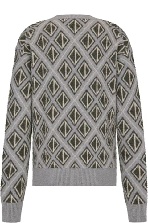 Dior Sweaters for Men Dior Cd Diamond Motif Wool Sweater