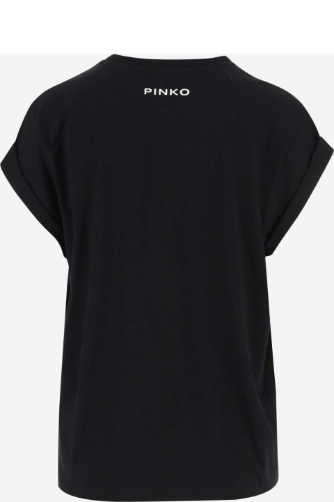 Pinko for Women Pinko Love Print Cotton T-shirt