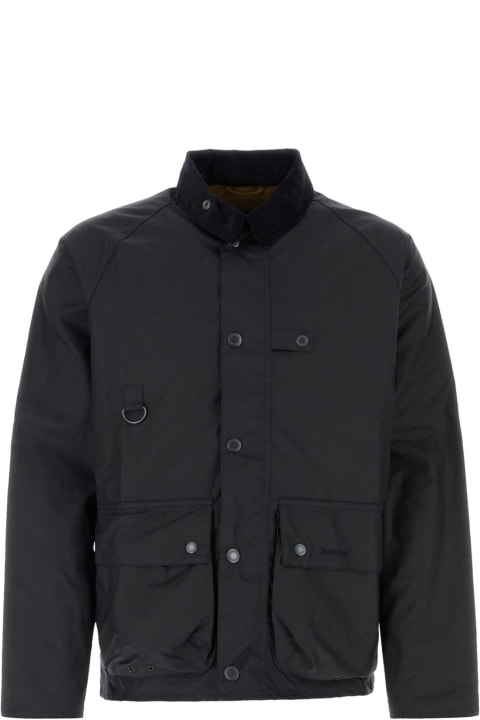 Barbour Coats & Jackets for Men Barbour Black Cotton Utily Spey Jacket