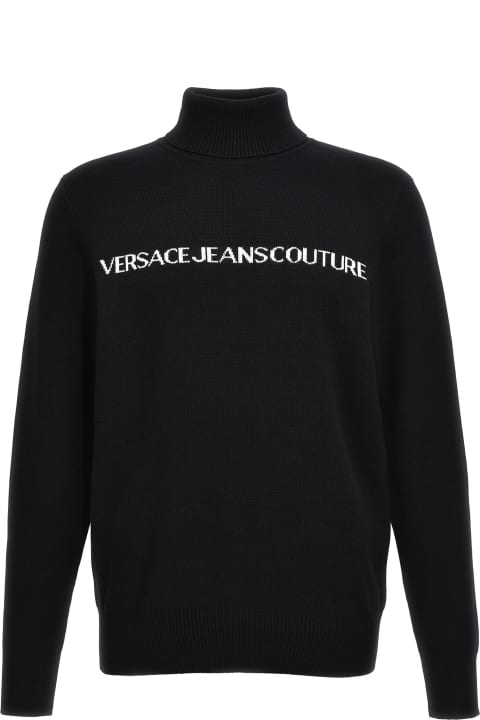 メンズ Versace Jeans Coutureのニットウェア Versace Jeans Couture Turtleneck Sweater With Logo Lettering