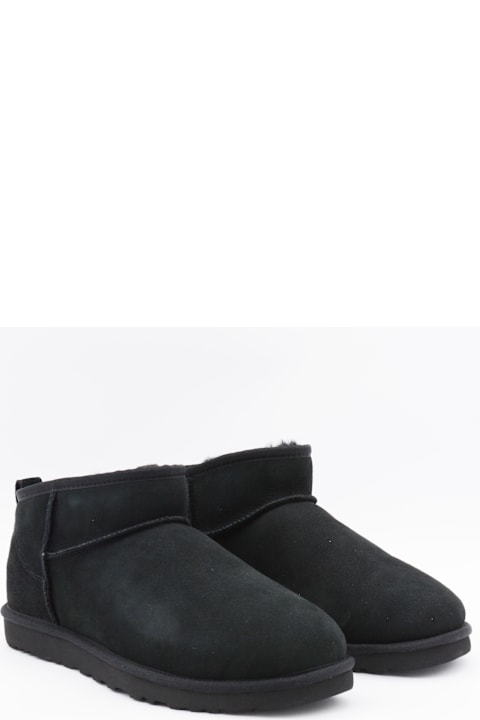 Homeware UGG Black Suede Ultra Mini Boots