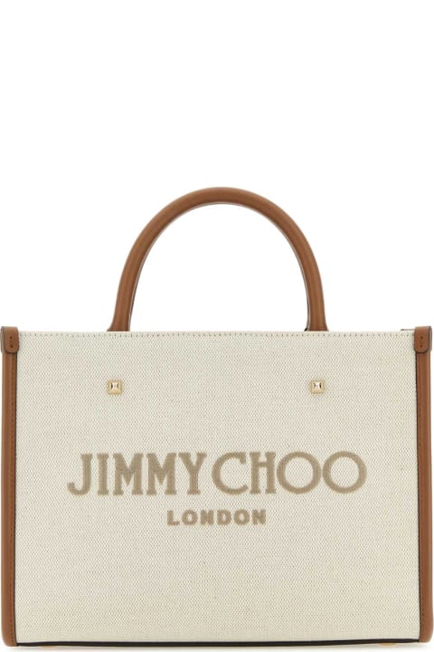 Fashion for Men Jimmy Choo Sand Canvas Avenue Shopping Bag