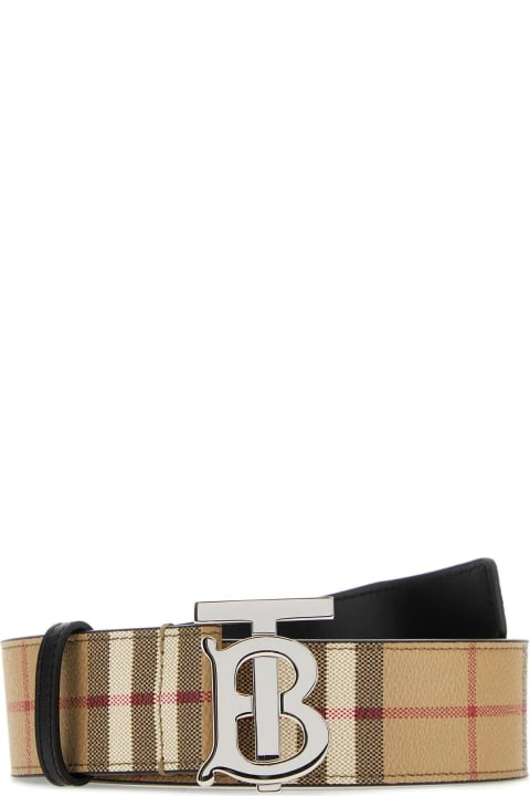 Burberry Accessories for Men Burberry Tb Belt In Leather And Check