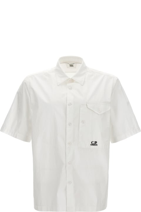 Shirts for Men C.P. Company Logo Embroidery Shirt