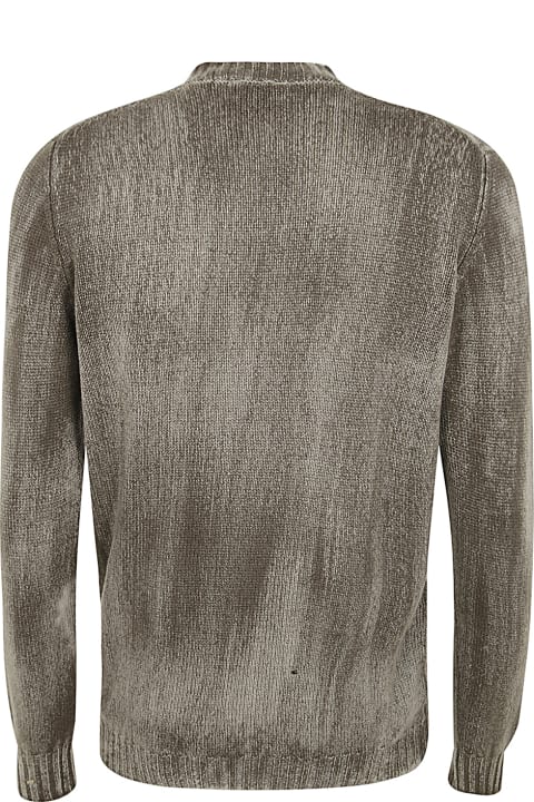 Avant Toi Sweaters for Men Avant Toi Tonal Effect Round Neck Off Gauge Pullover