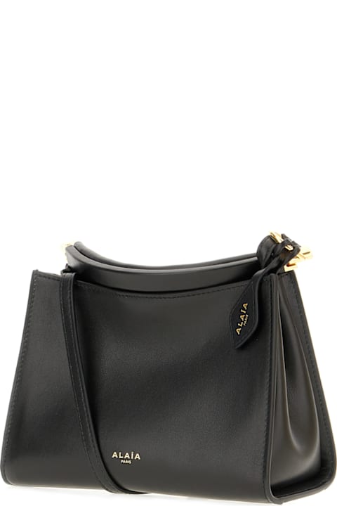 Alaia Bags for Women Alaia Black Leather Small Square Crossbody Bag